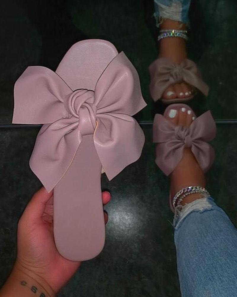 Flat Bow Slippers Beach Slippers