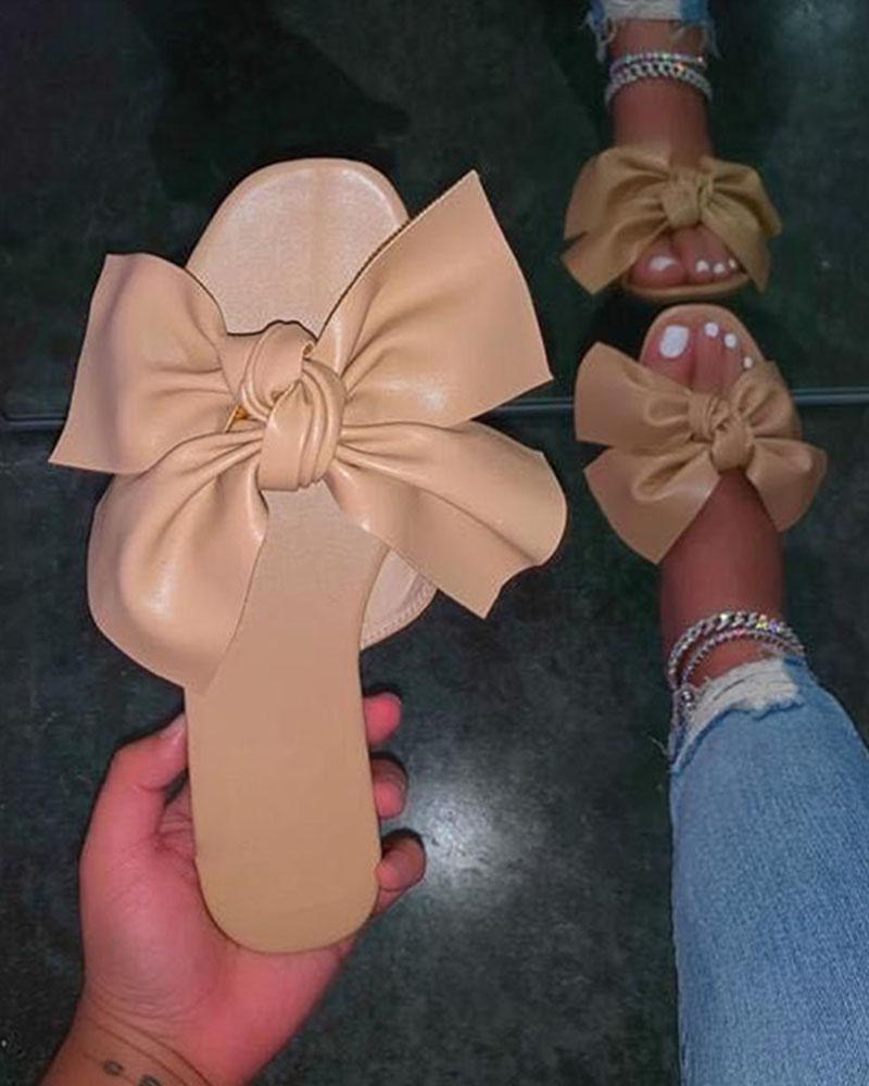 Flat Bow Slippers Beach Slippers