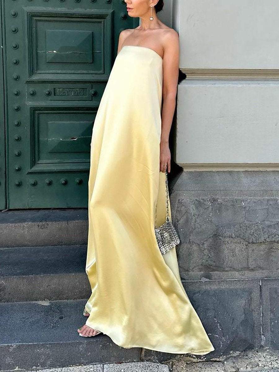 Elegant Strapless Maxi Dress