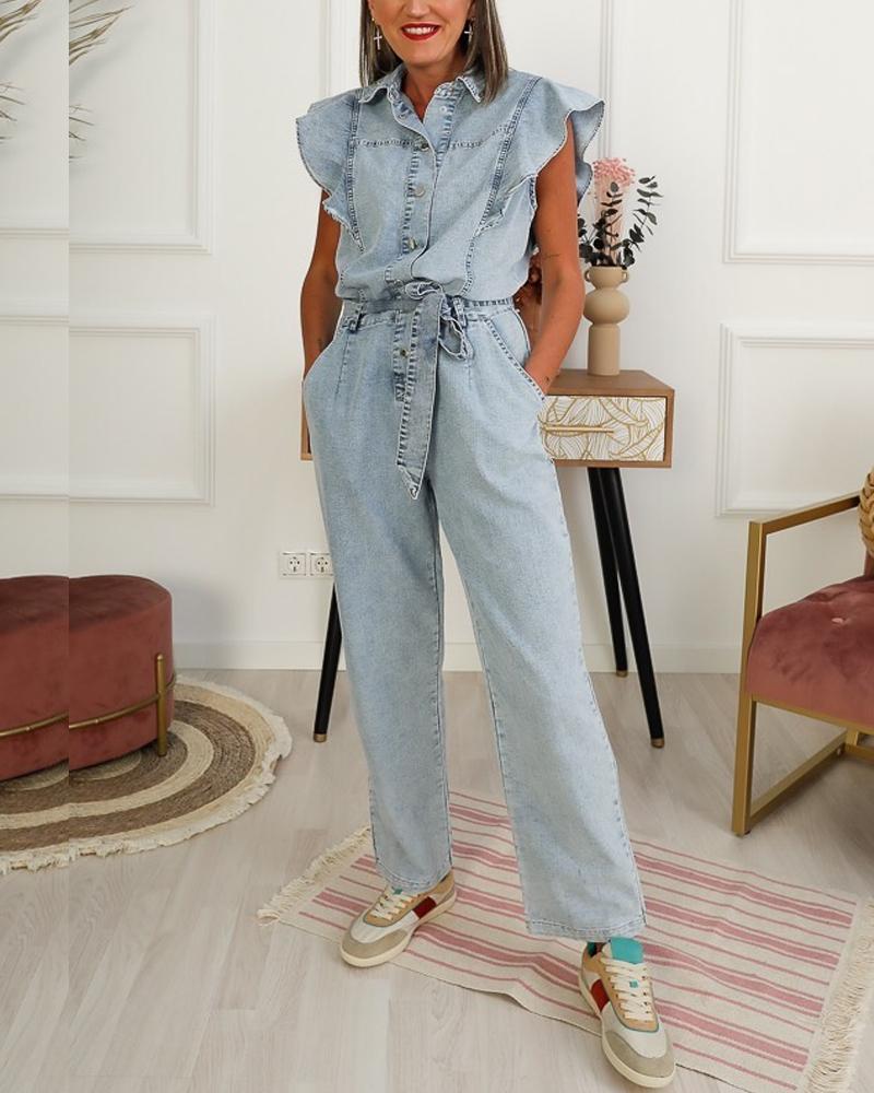 Sleek Classic Denim Jumpsuit