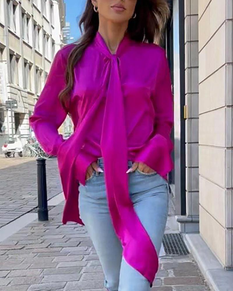 Stylish Solid Color Long Sleeve Shirt