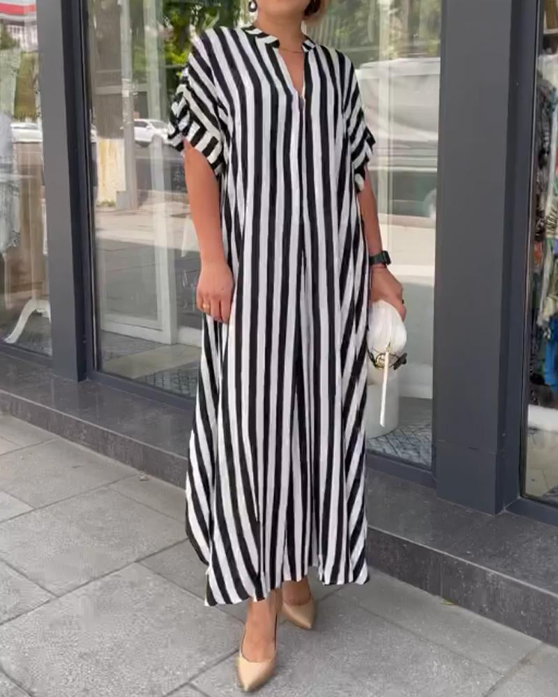 Classic Striped Shirt Dress