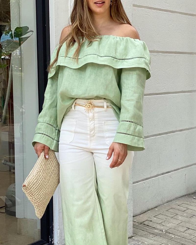 Elegant Off Shoulder Casual Suit