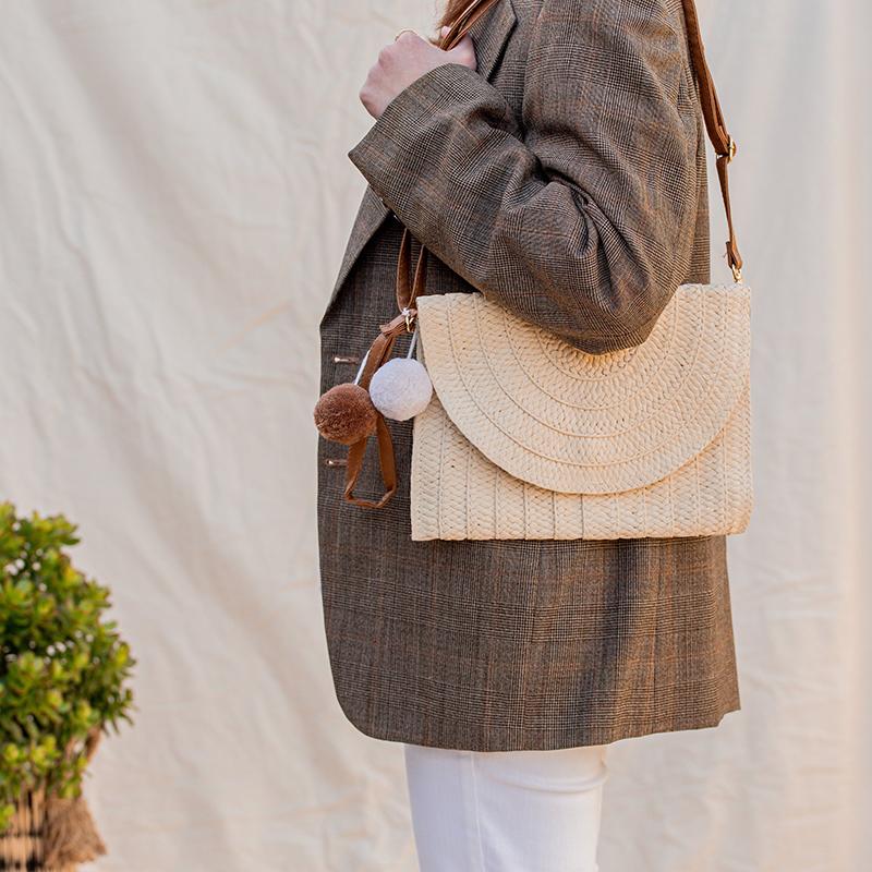 Rattan Clutch / Crossbody Bag