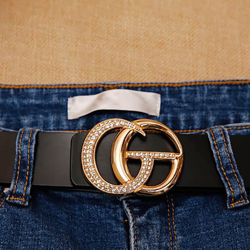 Fashion simple metal buckle belt