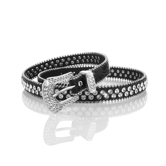 Rhinestone thin belt