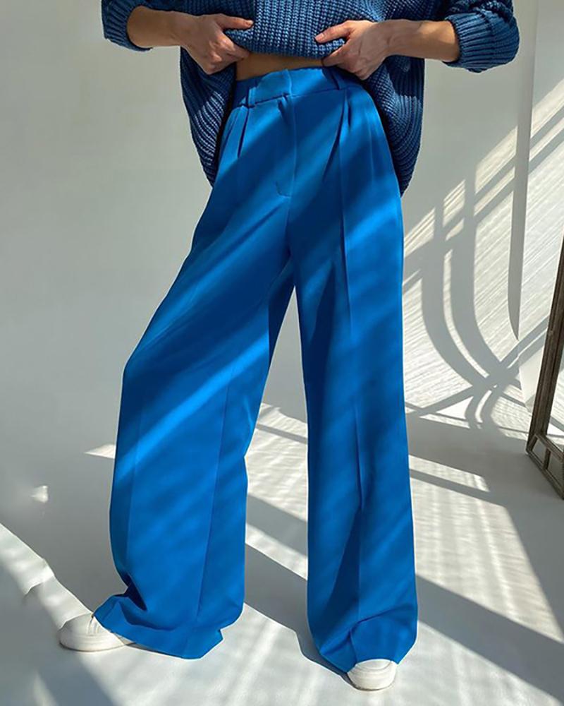 Stylish Commuter High Rise Straight Leg Pants