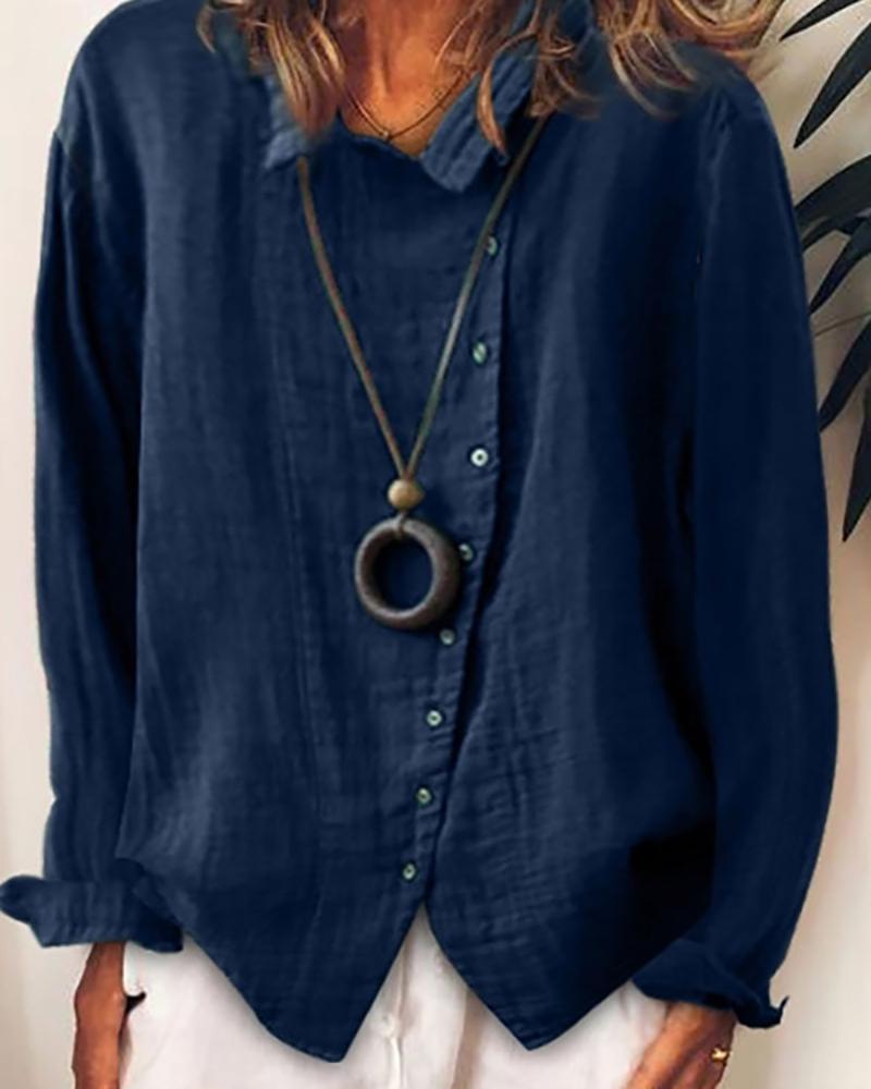 Casual Long Sleeve Shirt Top