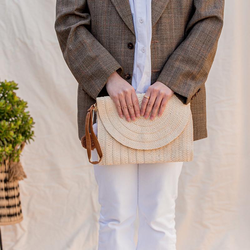 Rattan Clutch / Crossbody Bag