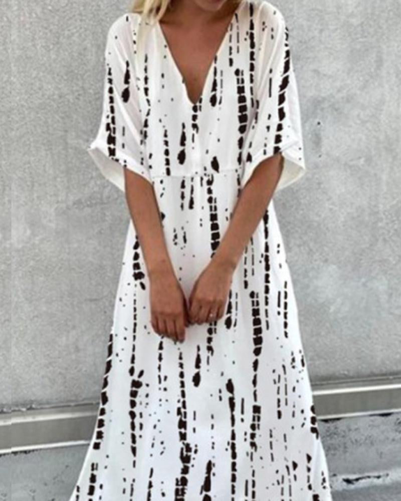 Abstract Print Dress