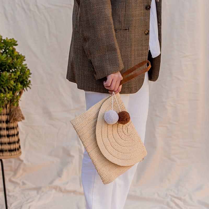 Rattan Clutch / Crossbody Bag