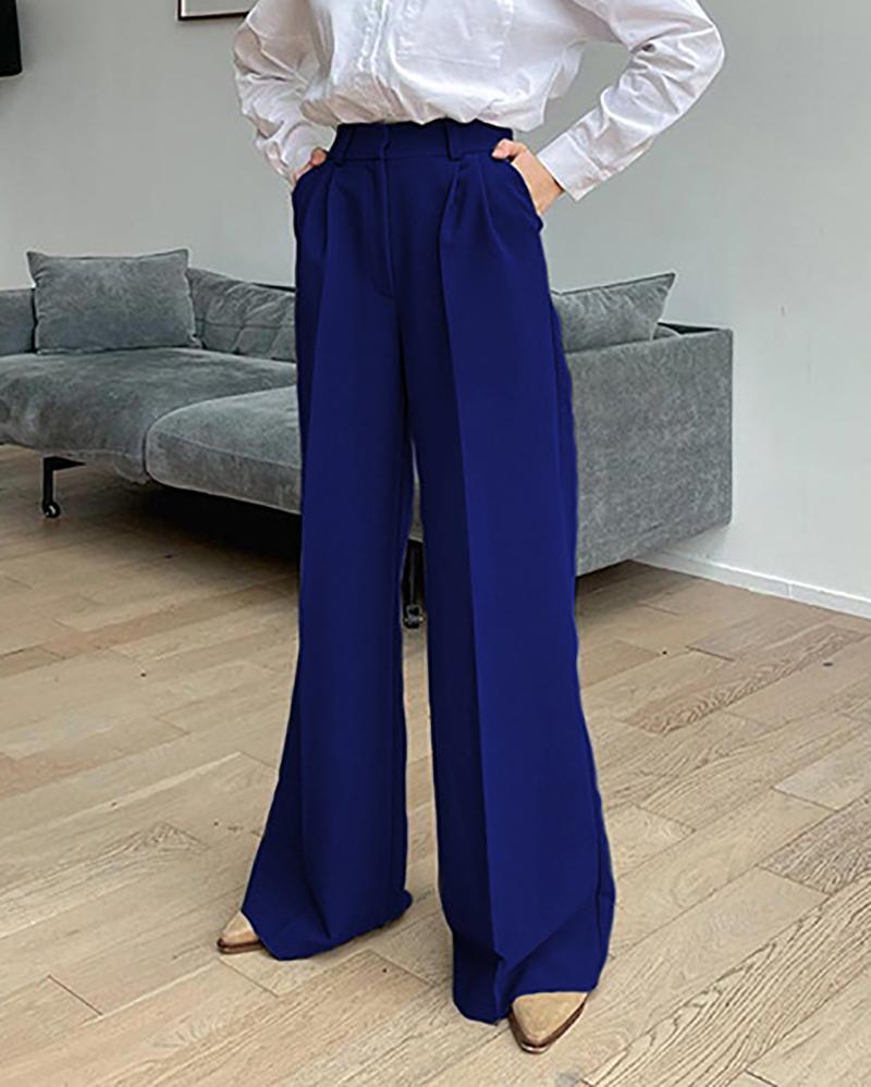 Stylish Commuter High Rise Straight Leg Pants