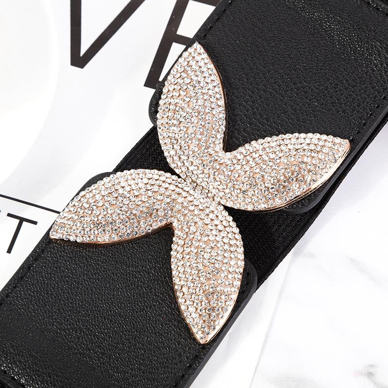 Fashionable and versatile elastic butterfly belt