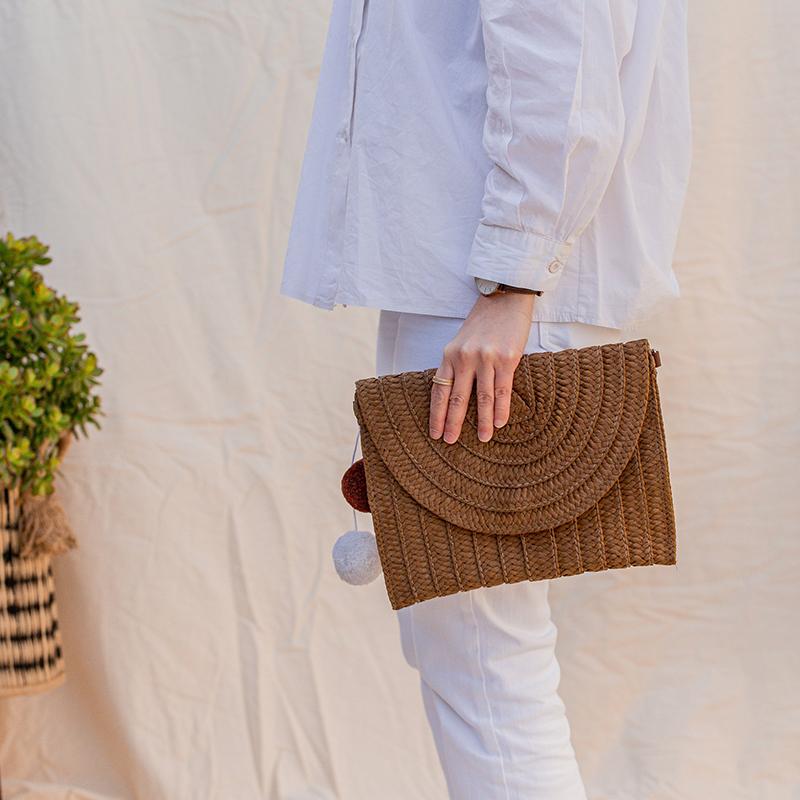 Rattan Clutch / Crossbody Bag