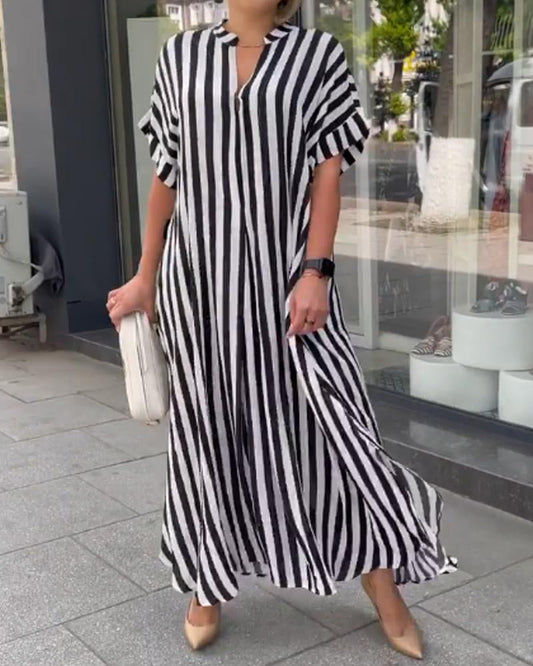 Classic Striped Shirt Dress