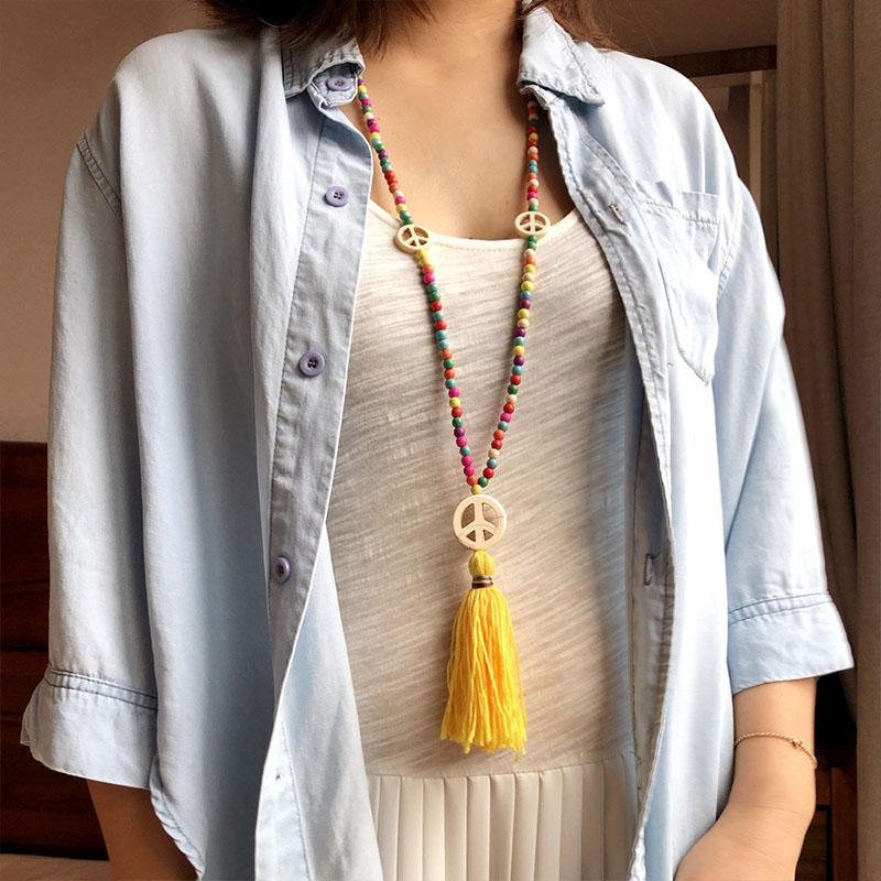 Bohemian Yellow Tassel Chain