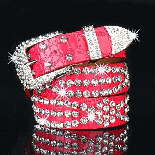 Stylish and versatile rhinestone belt