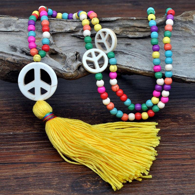 Bohemian Yellow Tassel Chain