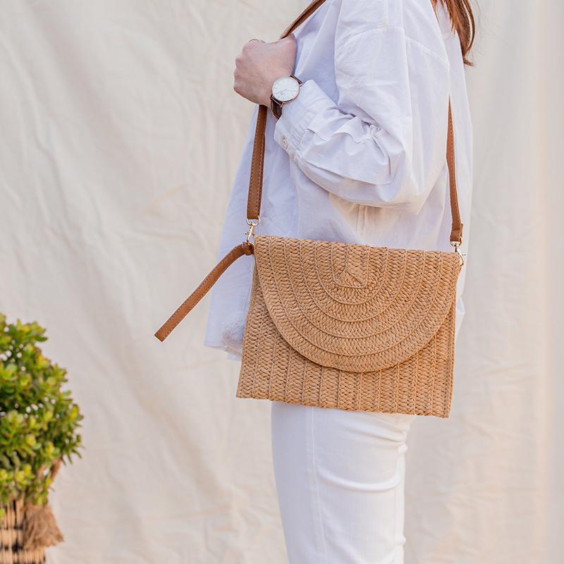 Rattan Clutch / Crossbody Bag