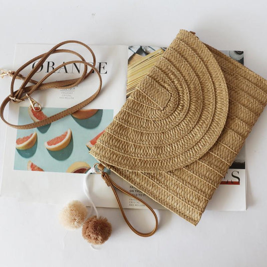 Rattan Clutch / Crossbody Bag