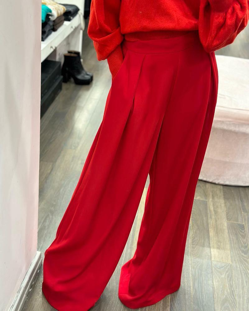 Red stylish two piece suit