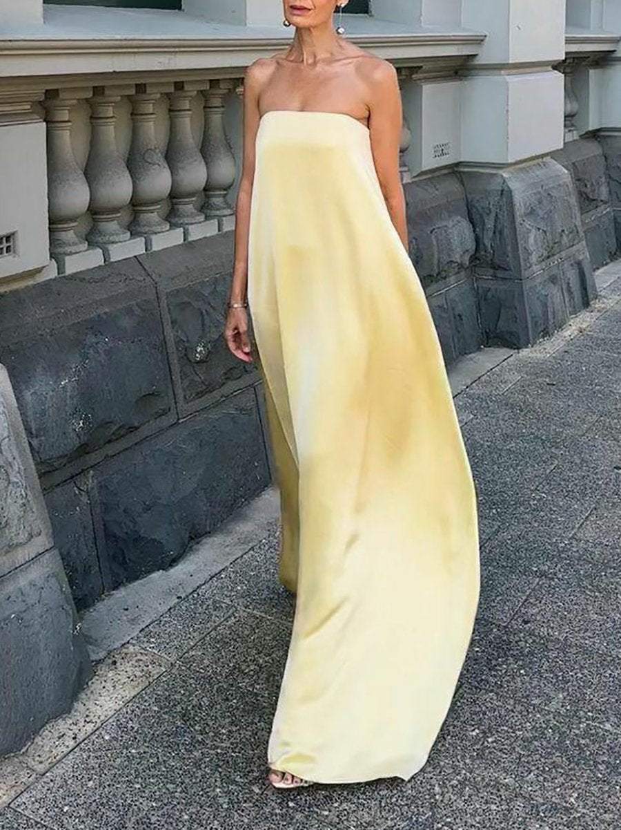 Elegant Strapless Maxi Dress