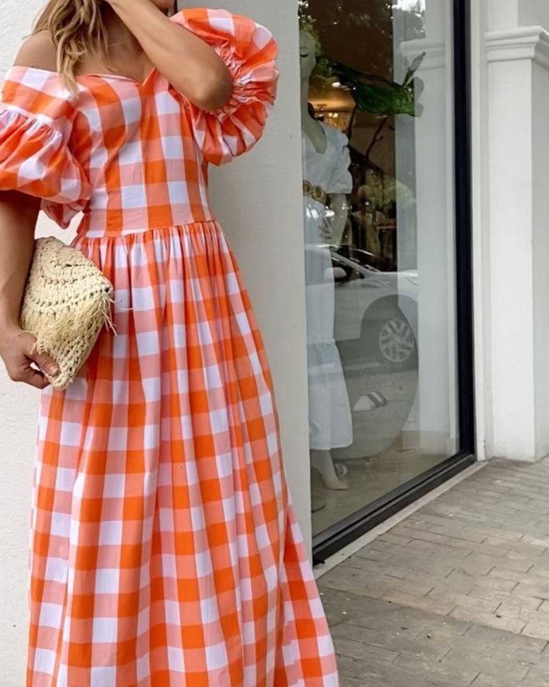 Fashionable Checkered Dress