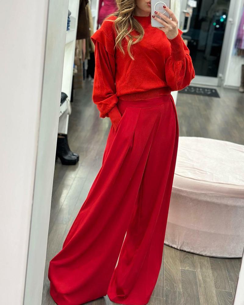 Red stylish two piece suit