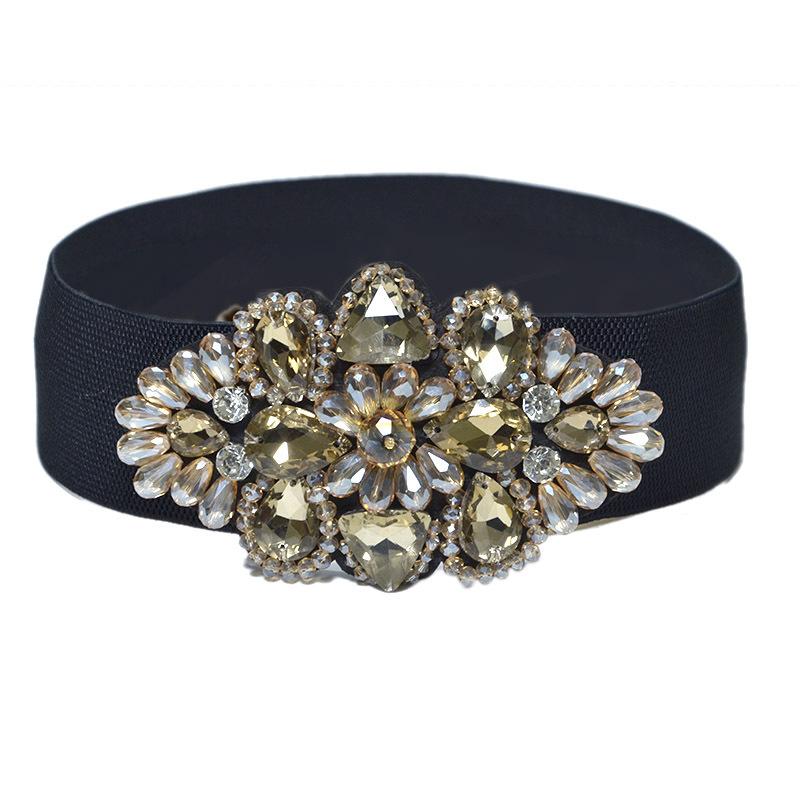 Versatile stretch crystal belt