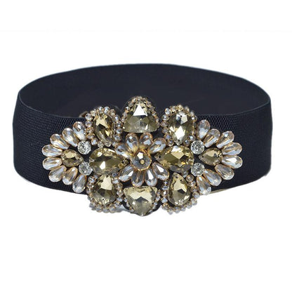 Versatile stretch crystal belt