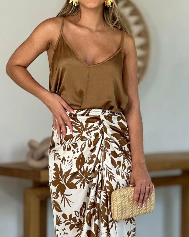 Casual printed two-piece set