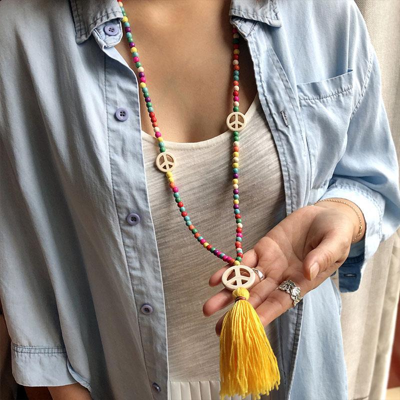 Bohemian Yellow Tassel Chain