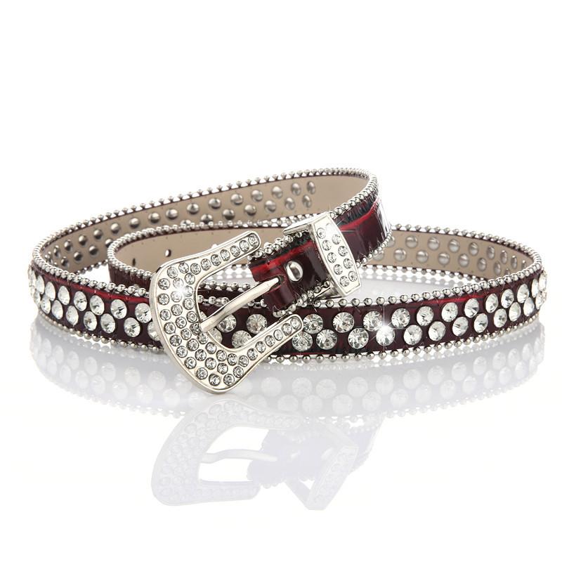 Rhinestone thin belt