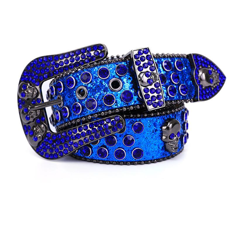 Skull rhinestone belt