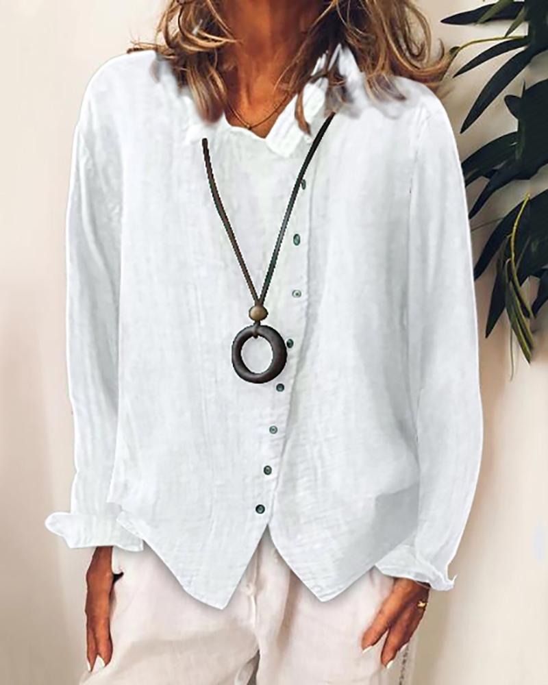 Casual Long Sleeve Shirt Top