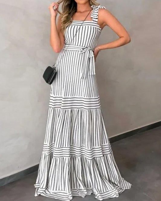 Casual striped slip dress