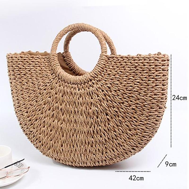 Summer Handmade Bags Straw Bag Wrapped Beach Bag