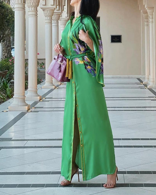 Elegant Printed Long Dress