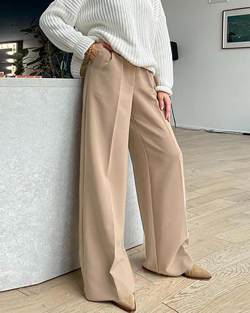 Stylish Commuter High Rise Straight Leg Pants